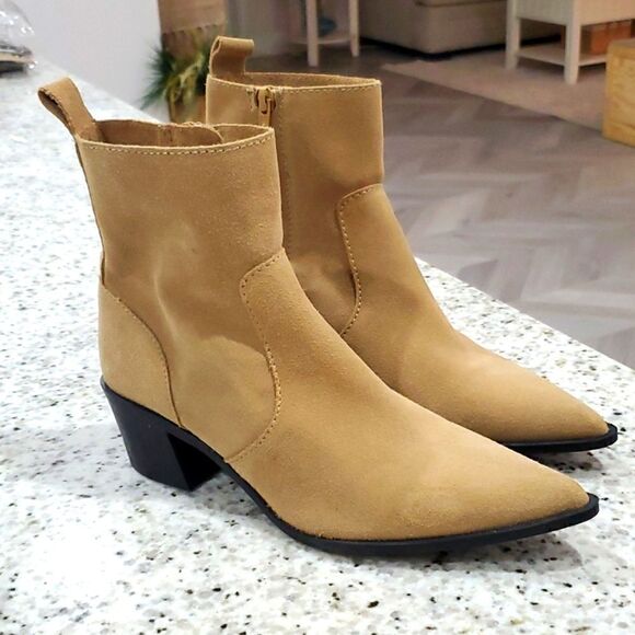 Zara Shoes - ✨️Zara Women’s Suede Ankle, Side Zip Boots, NWOT,  size 36✨️